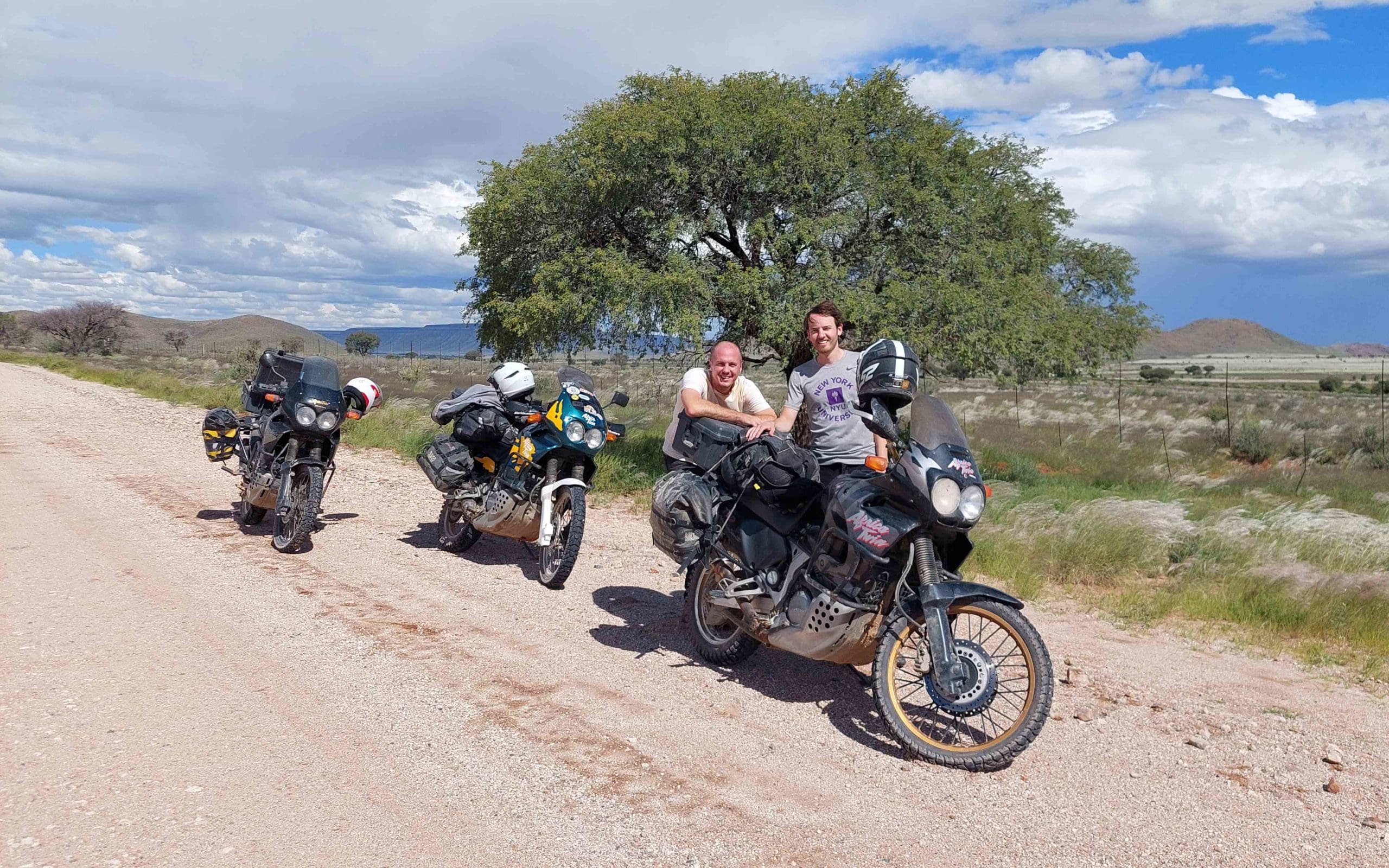 bikes on road namibia